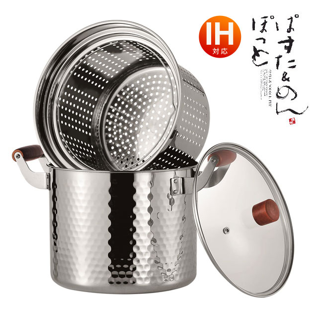 トスカーナ パスタポット ガラス蓋付き 22cm 新品 ステンレス 楽天市場】パスタポット 22cm 7.3L ステンレス製 ガラス蓋付き