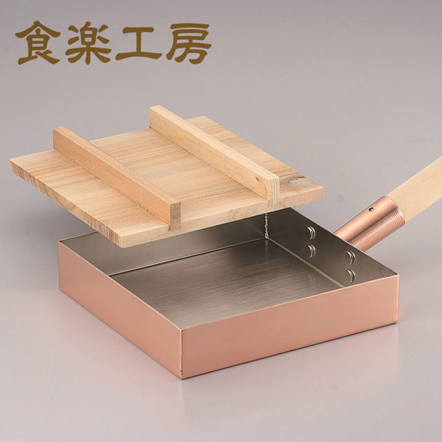 純銅玉子焼き18cm木蓋付CNE117【日本製・新品、未使用】 楽天市場】銅 本職用 玉子焼き 18cm 日本製 木蓋付 匠 食楽工房 CNE117