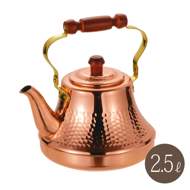 楽天市場】タケコシ 銅クラッシーケトル 2.5L銅製なので抗菌効果あり鎚  