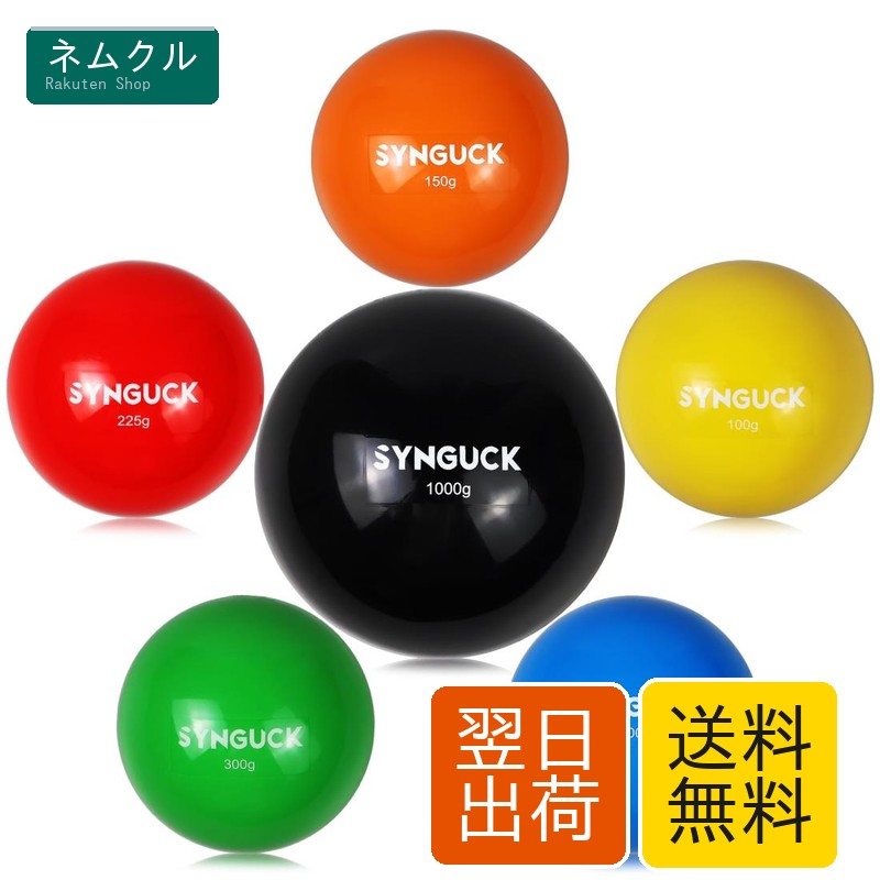 SYNGUCK 6色 サンドボール セット (100g-1000g) - 野球・ソフトボール投手練習用 球速アップ・体幹トレーニング・筋トレに最適 - ヨガ・フィットネスにも対応