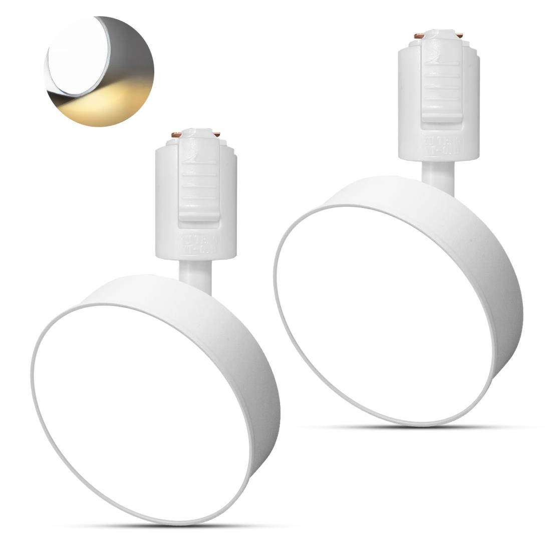 ダクトレールライト フィルライト消費電力12W LED搭載 大光量1100lm アメリカ(BridgeLux)LEDチップ 演色性Ra96.5 器具一体型 電球不要 取付簡単(白い+電球色+2個入り)