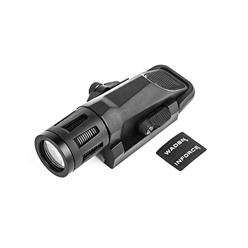WADSN Inforece タイプ wml ウェポンライト 20mm ピストルライト 20mmレール対応 400ルーメン高輝度 タクティカルライ ストロバ機能付 サバゲー用 (ブラック)