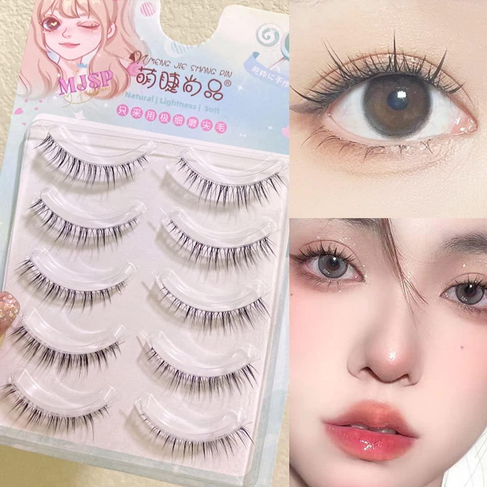 楽天市場】つけまつげ ナチュラル 5ペア 人気 透明軸 芯が柔らか