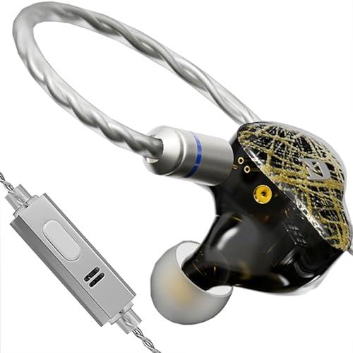 LINSOUL ND-001ハイブリッド型(1DD+4BA)音楽愛好家に設計するハイエンドリケーブル可能のイヤホン 快適な着用のためのレジン素材 丹念に調整された構造 小さなサイズ どこへでも簡単に持ち運べ 良い外見とより快適な中華製イヤフォン (マイク付き, ブラック) 7,602円