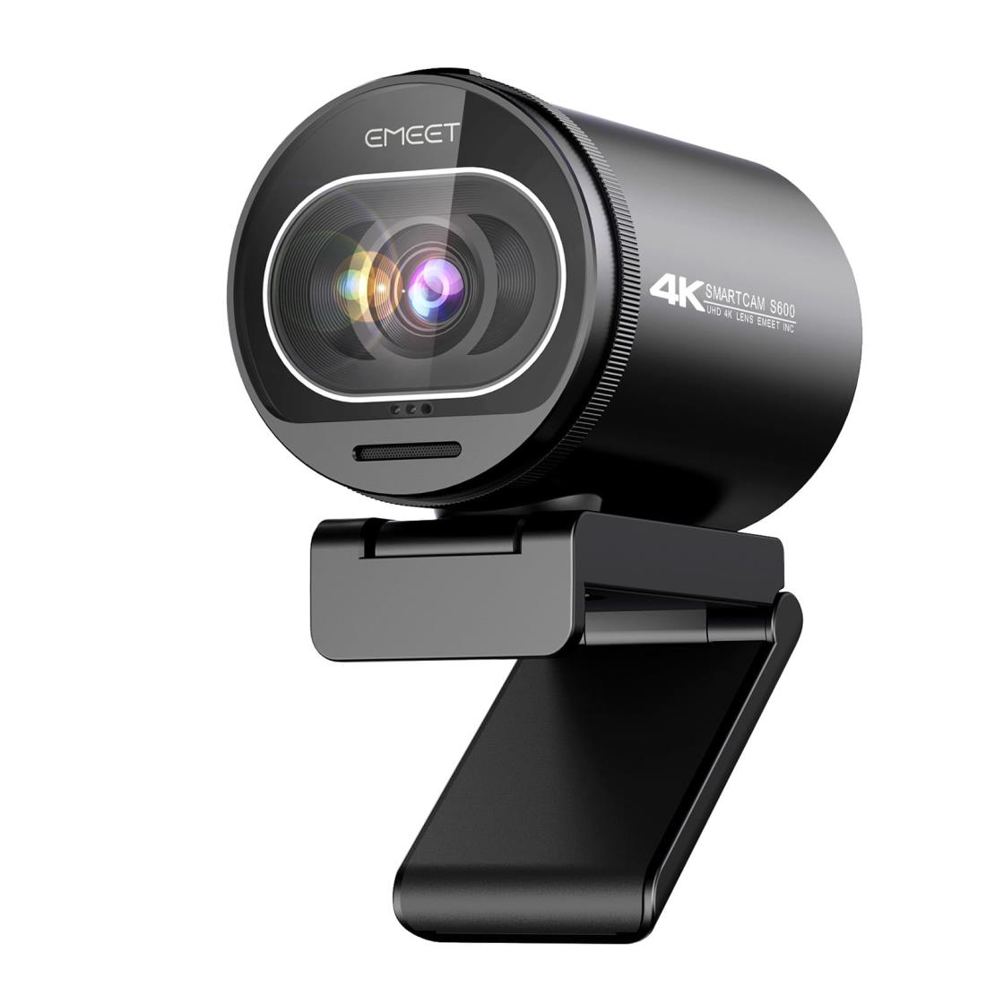 webカメラ4K UHD EMEET S600 WEB写真機 800万絵素 1080p 60fps 高性能検出器積み上げる 40°- 73°可視性角 PDAFオート興味の中心 二つノイズキャンセリングマイク内蔵 自動小銃光手を加える 生放送 ライブ持参 競り合い実況 映像媒体話し合い用 Youtube, Skype, Facebook, zoom, Facetimeなど相応う
