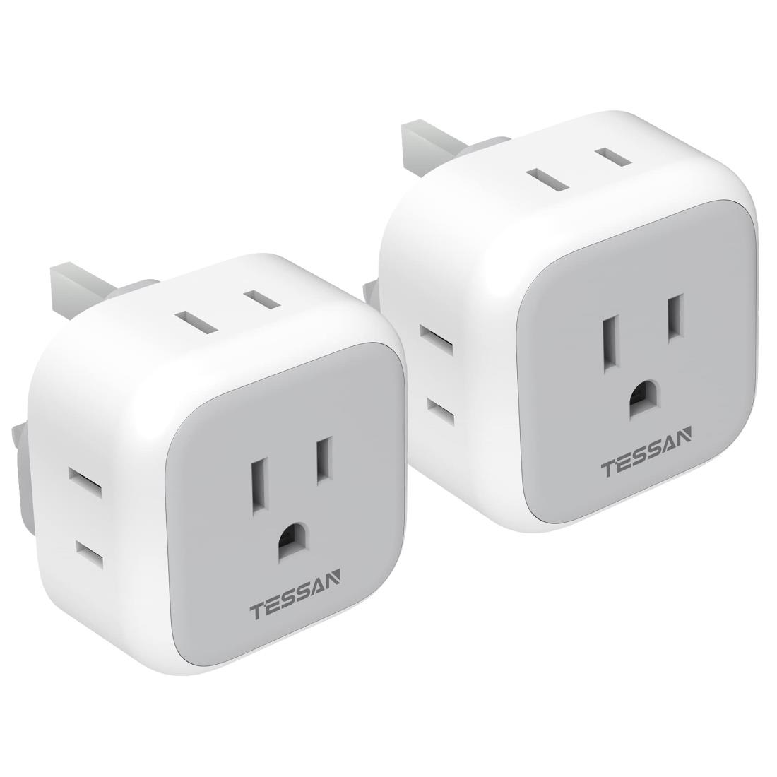 楽天市場】変換プラグbfタイプ海外用変換プラグ2個セットTESSAN