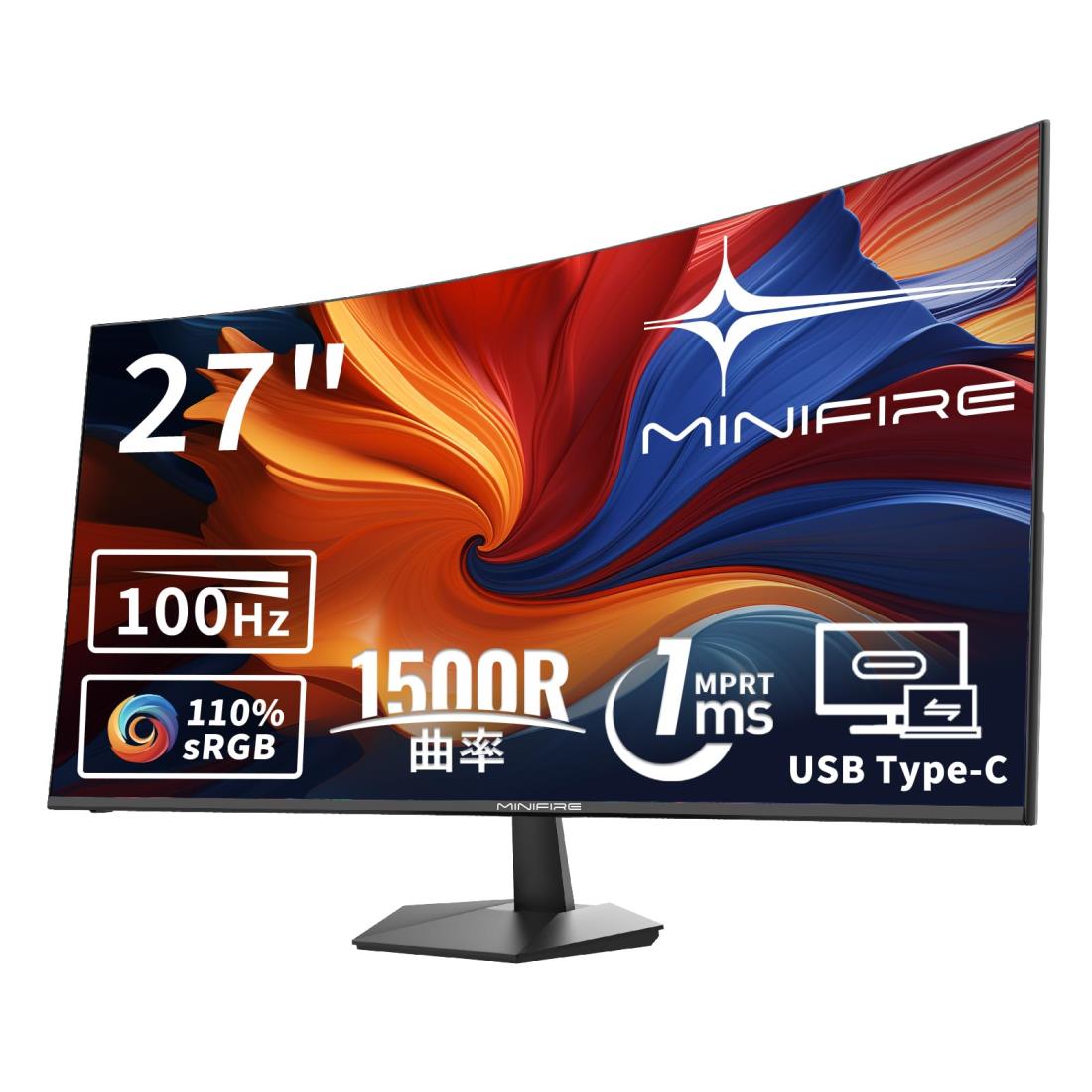 楽天市場】Minifire モニター27インチ 湾曲ゲーミングモニター