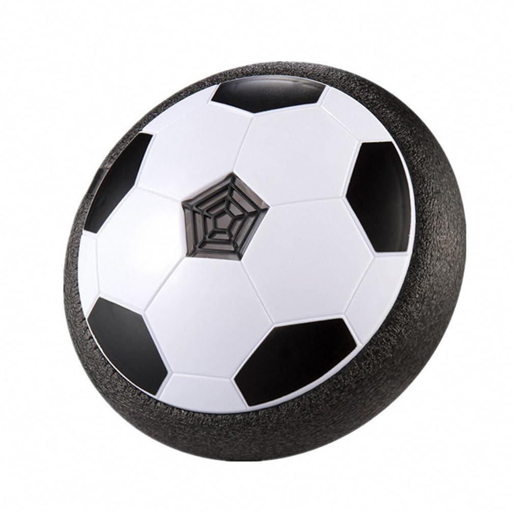 [ XIAOCHOU ] エアー サッカー 子供用ホバーサッカー 電池/充電式 空気の力で浮く 室内用サッカー 室内遊びおもちゃ LED 電動サッカーボール ホバーボール サッカーお ギフト 親子インタラクティブゲーム 6歳以上の子供 クリスマス 誕生日 子どもが喜ぶプレゼント (黒白(電池画像