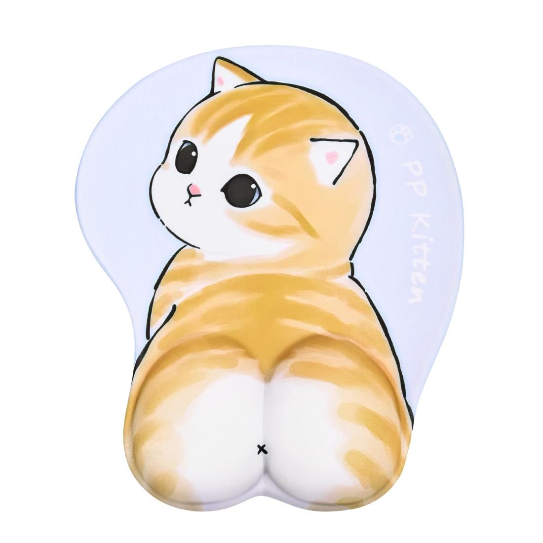 Newseego マウスパッド リストレスト 一体型マウスパッド 低反発リストレス 人間工学 手首クッション 滑り止め 水洗い 耐久性良い 手首 疲労軽減 ゲーム 仕事用 猫 おしゃれ かわいい画像