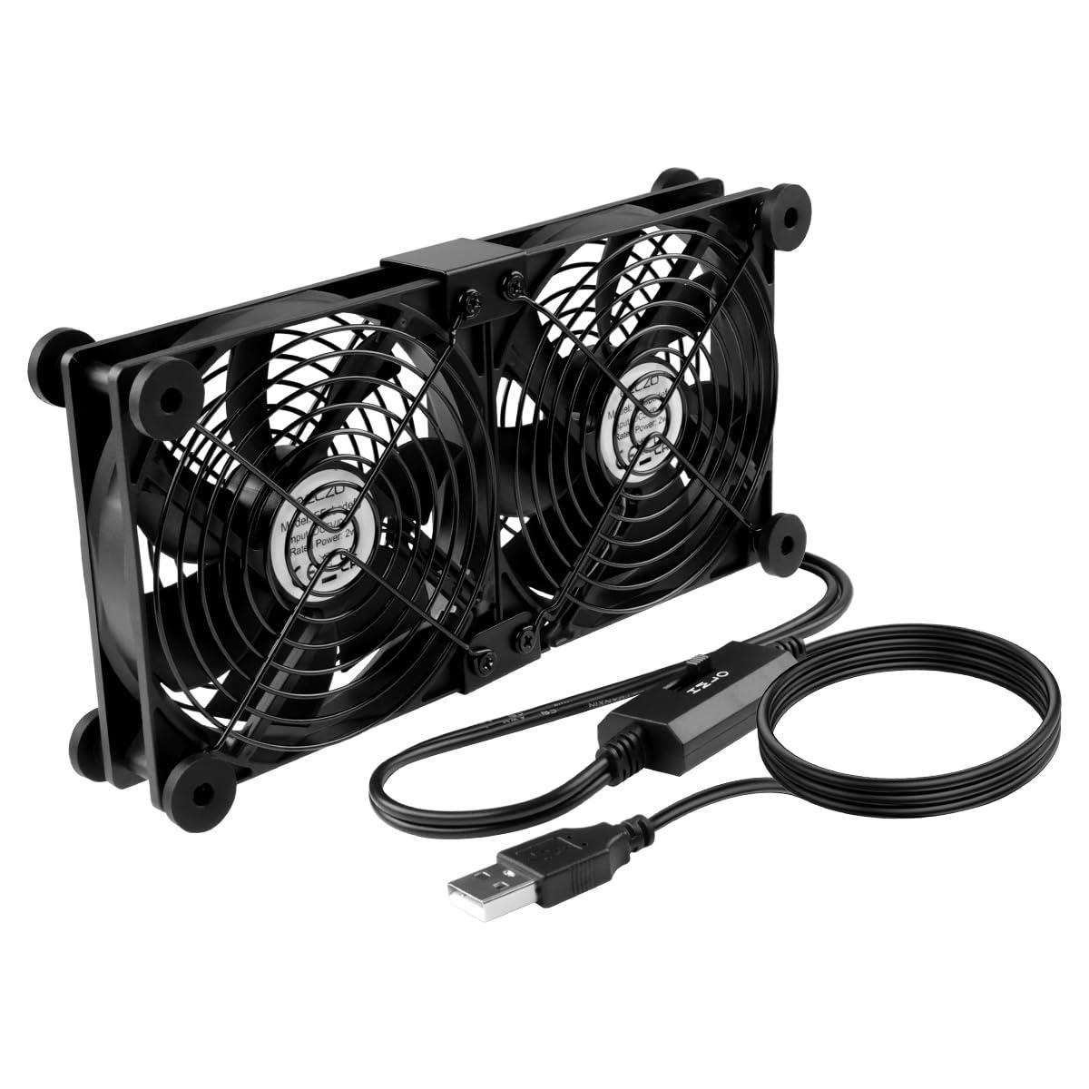 冷却ファン ホワイトとブルー USB付き 楽天市場】USB 静音 冷却ファン 12cm ダブルファン ミニファン