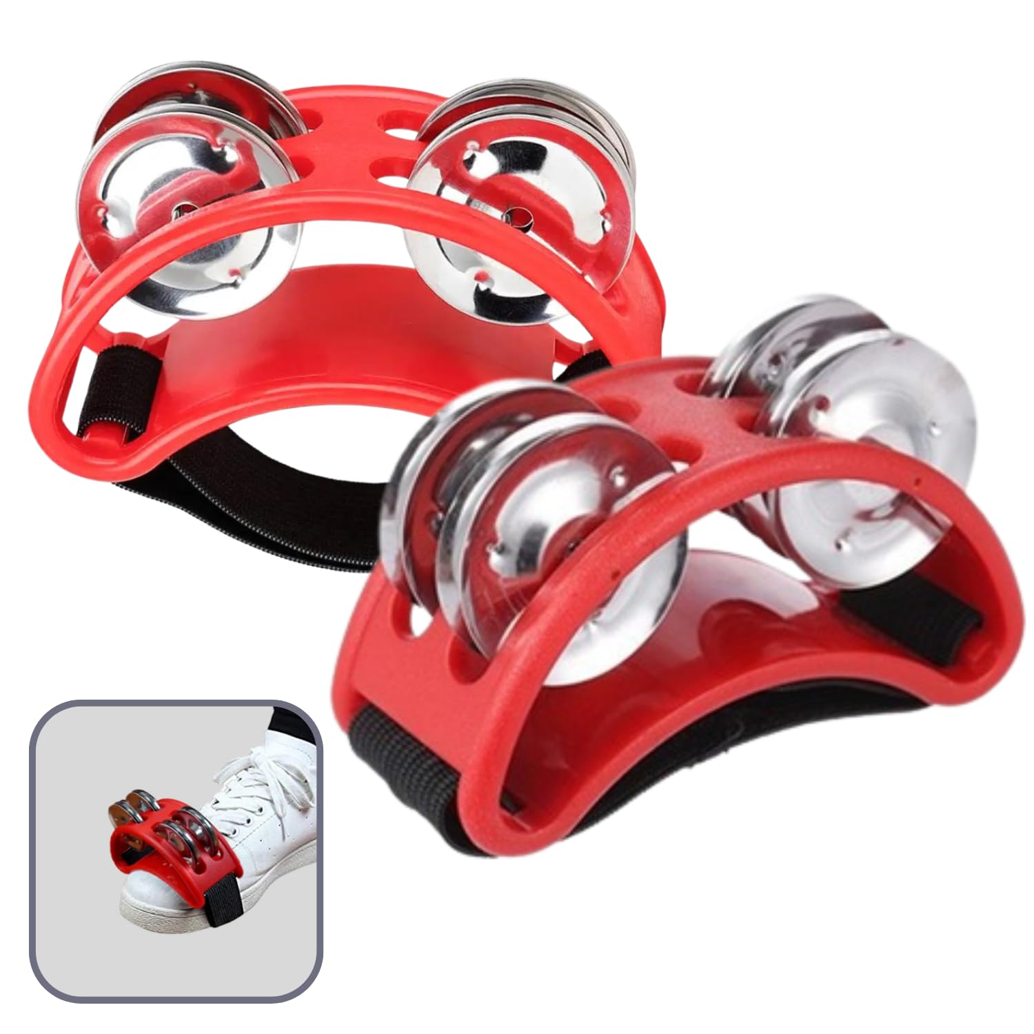 楽天市場】パーカッション 足 タンバリン フットタンバリン