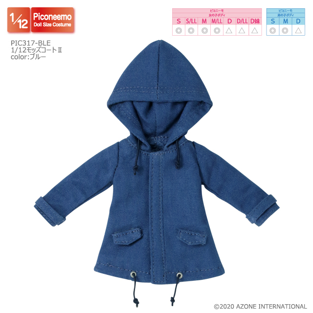 楽天市場】アゾン 1/12モッズコートII(カーキ) AZONE 1/12