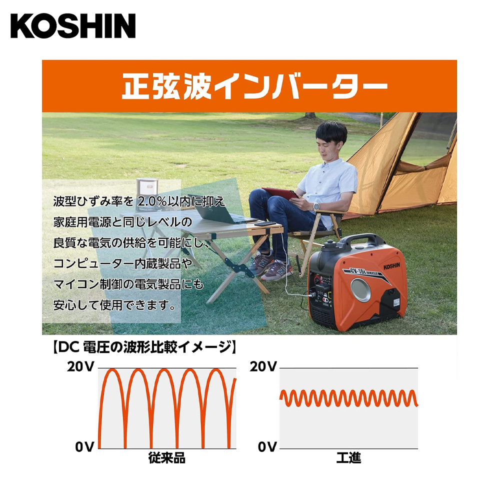 新品未開封品☆工進 KOSHIN インバーター発電機 GV-9i | procomm.ca