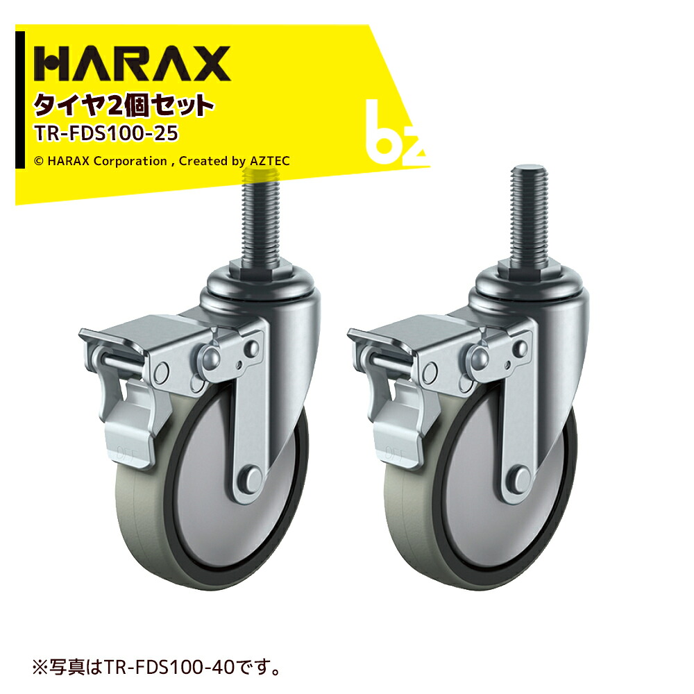 ハラックス｜＜2個仕かける品HARAX タイア仕かける キャスターつづき物 TR-FDS100-25 拷問台径Φ100/幅25粍 ねじ釘M16x25｜法人様制限事項 その他-花・ガーデン・DIY
