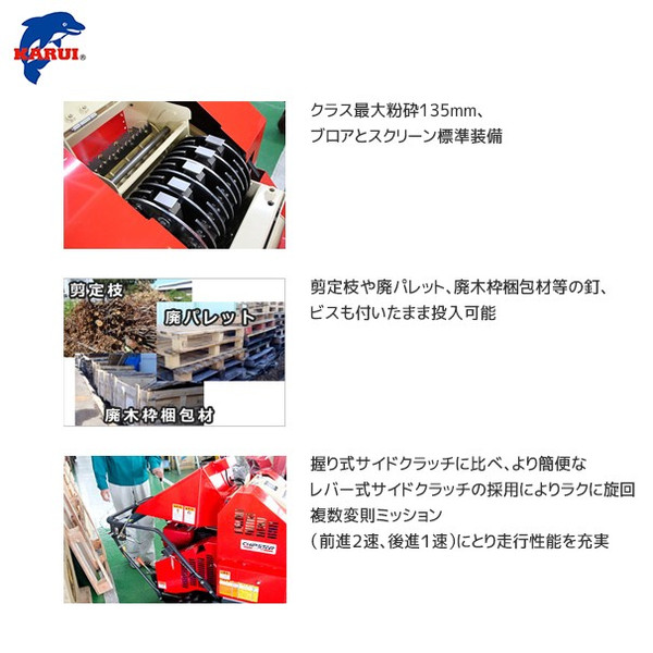 25％OFF】 チプスター カルイ 粉砕機 KSC-1303B ガーデニング・農業