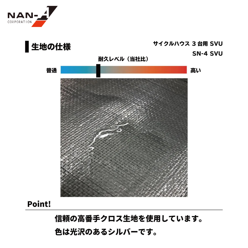 送料0円送料0円南榮工業 サイクルハウス 3台用SB 間口 1.56ｍ 奥行 2.2