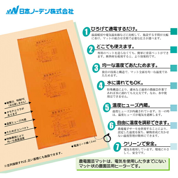 【日本ノーデン】農電園芸マット1-306<0.9mtimes;1.8m/0.5坪>