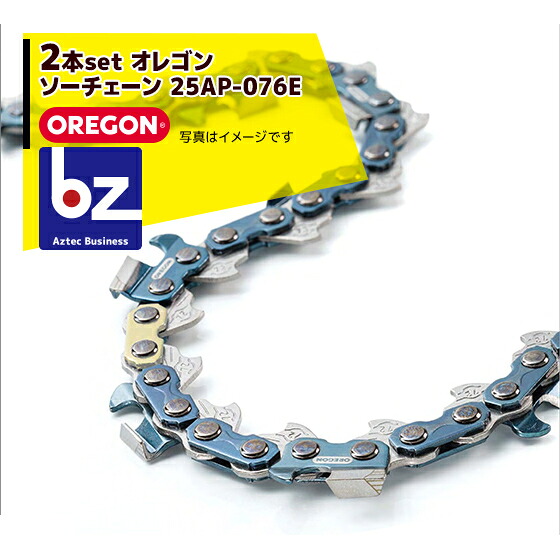 オレゴン OREGON ソーチェーン替刃 ２本セット　25AP-076E（コマ数76個） 法人様限定