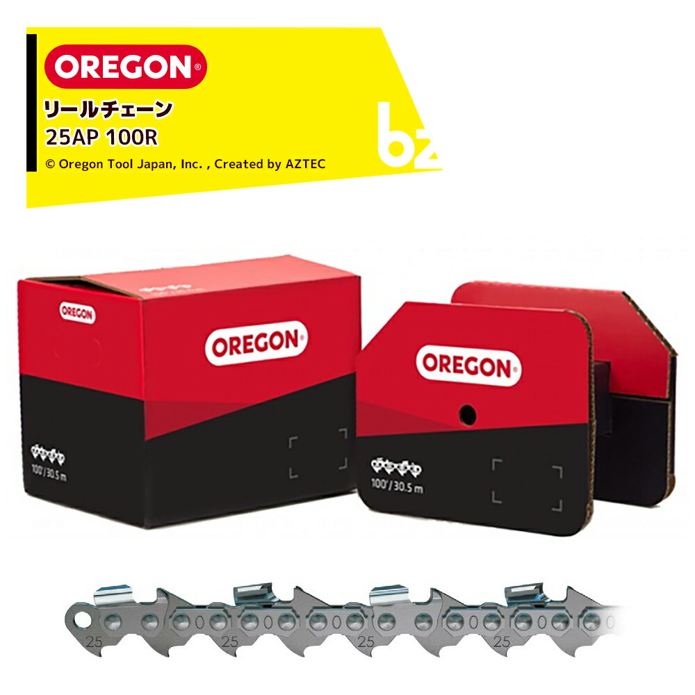 OREGON ビーバーの州 リールチェン コントロールカットチェーン 25AP-100R 100フート巻 チェーンソー用替刃 ソーチェン ソーチェーン 法人様押さえる