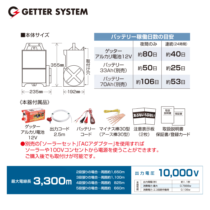 毎日がバーゲンセール AZTEC ショップ末松電子製作所 獣害用電気柵