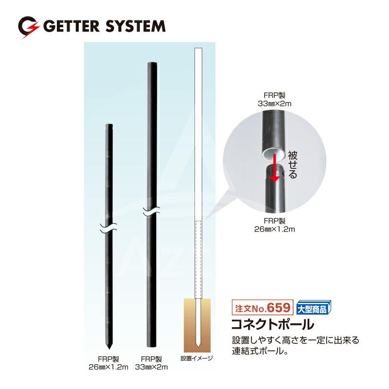 送料無料カード決済可能 末松電子製作所 本入 電気柵 資材 コネクトポール 連結式frpポール 支柱 No 659 法人 農園様限定 Fucoa Cl