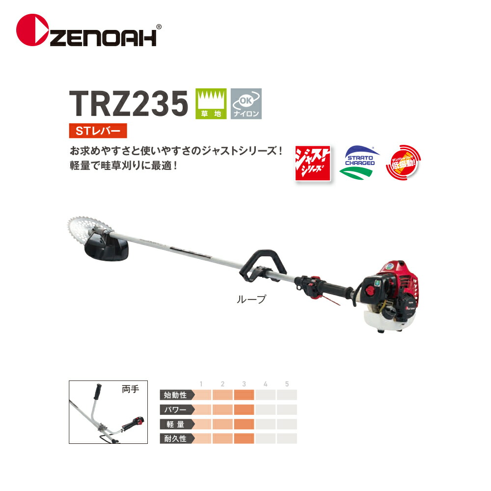 完全送料無料 アプリページ上部バナーよりエントリー必須 ゼノア ZENOAH エンジン式刈払機 TRZ235L ループハンドルタイプ 排気量:  22.5 cm3 966731030 gateware.com.br