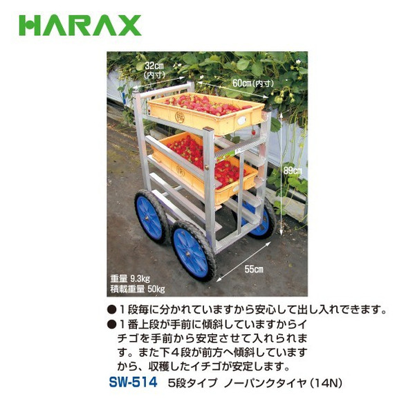 バーチャルな-□HARAX 愛菜号 13×3Nノーパンク•タイヤ 積載面1100