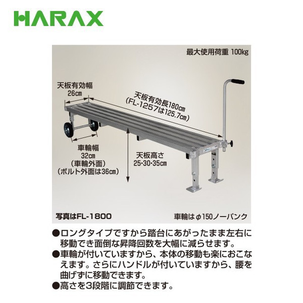 配送員設置送料無料 <br>ハラックス HARAX 2台set品 フミラック FL-75