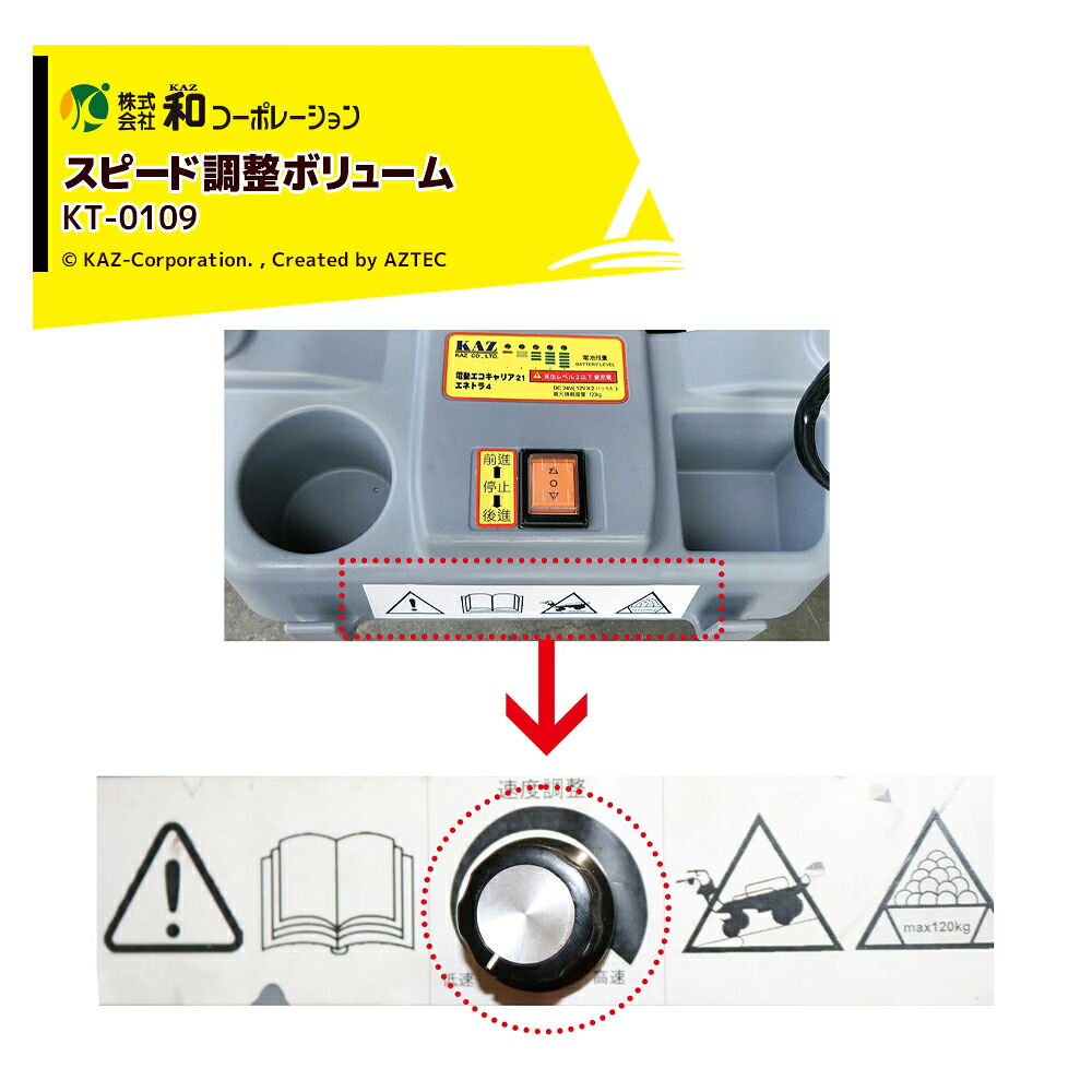 和コーポレーション KAZ 電動運搬台車 OP スピード調整ボリューム エネトラ4 (KT-8FRX)・エネトラ4ミニー (KT-8SA)用 KT-0109｜AZTEC 店