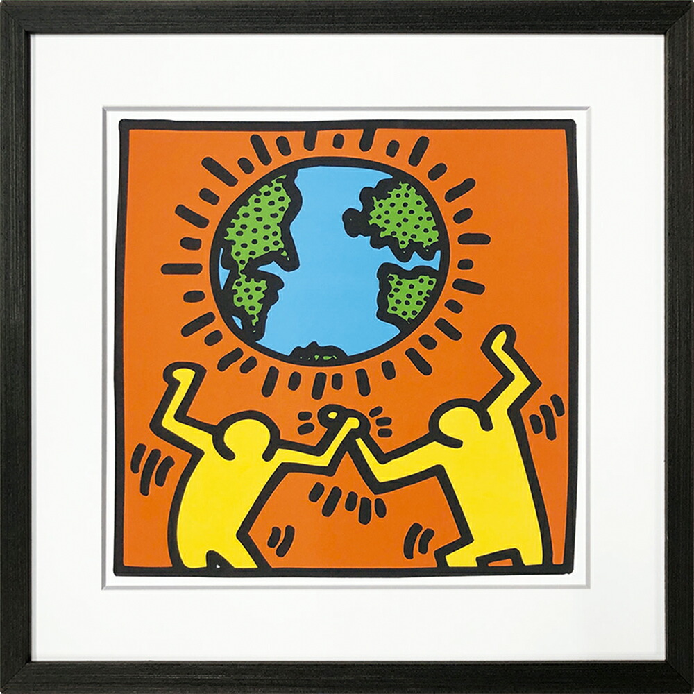 【楽天市場】Keith Haring｜キースヘリング アートフレーム Untitled, (world) 【bicosya/美工社】 IKH