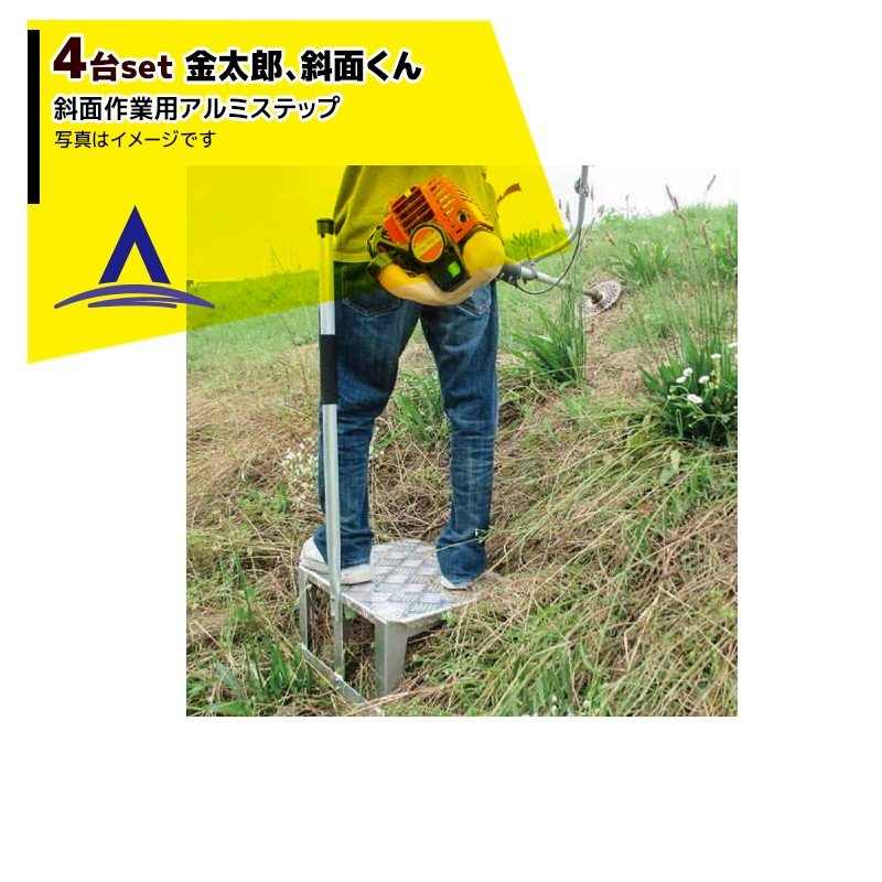最大限度100%尖んがりうしろ側 確からしさ2分の1！ただし書き為し終えるで潮どき最大限度5倍！要エントリー！タナカマイスター｜＜4台書き割り品＞金太郎のり面くん のり面やり方用軽銀踏み段 爪でガッチリのり面にささる！