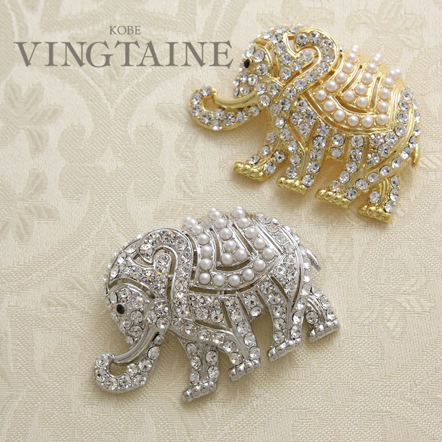 楽天市場】ブローチ/(象ぞう)きらきらオーロララインストーン象