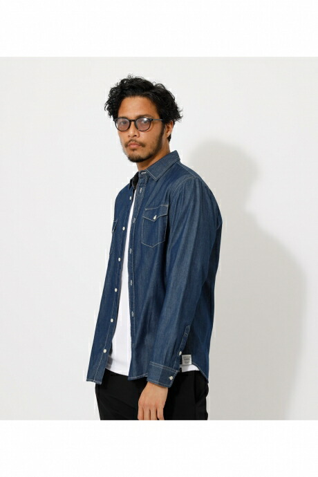 楽天市場 Loose Denim Shirt ルーズデニムシャツ Azul By Moussy アズール バイ マウジー メンズ トップス シャツ ブラウス Markdown Azul By Moussy