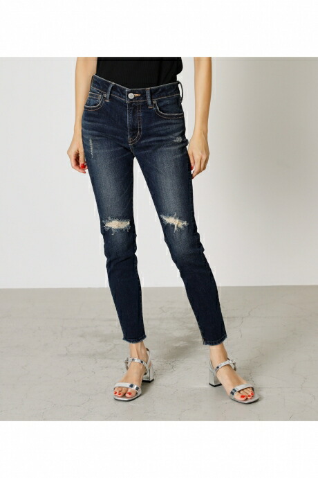 楽天市場 Crash Denim Skinny クラッシュデニムスキニー Azul By Moussy アズール バイ マウジー レディース ボトムス デニムパンツ Azul By Moussy