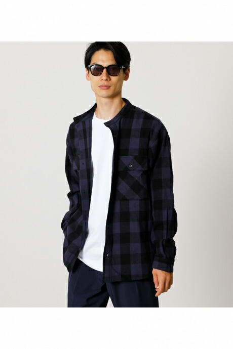 楽天市場 No Collar Check Shirt ノーカラーチェックシャツ Azul By Moussy アズール バイ マウジー メンズ トップス シャツ ブラウス Markdown Azul By Moussy