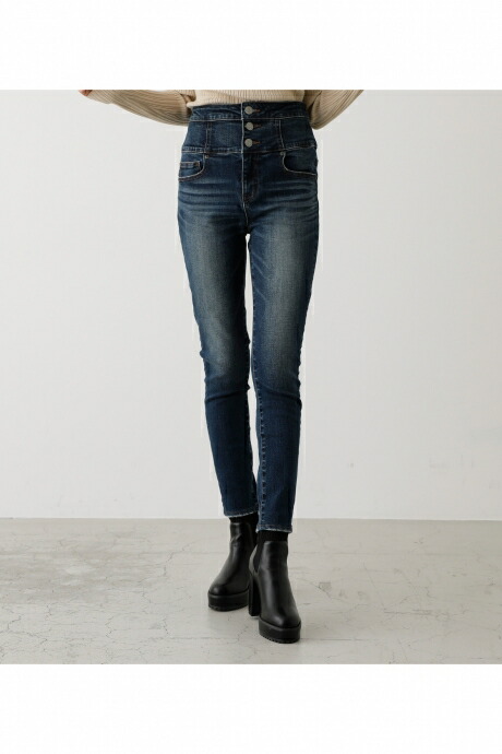 楽天市場 High Waist Button Denim Skinny ハイウエストボタンデニムスキニー Azul By Moussy アズール バイ マウジー レディース ボトムス デニムパンツ Azul By Moussy