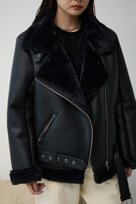 【即完売】AZUL BY MOUSSY アズールバイマウジー　革ジャン　裏ボア AZUL BY MOUSSY｜アズールバイマウジーのジャケット/アウター