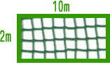 野球ネット(黒・白・茶・青・シルバー)9.5m×23.2m :OR-44BNBA