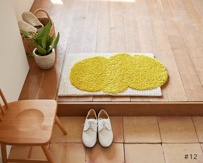 スミノエ Suminoe マット イエロー 45&times;70cm 滑り止め カボチャクモマット 14301962｜畳・カーペットの店アズマ