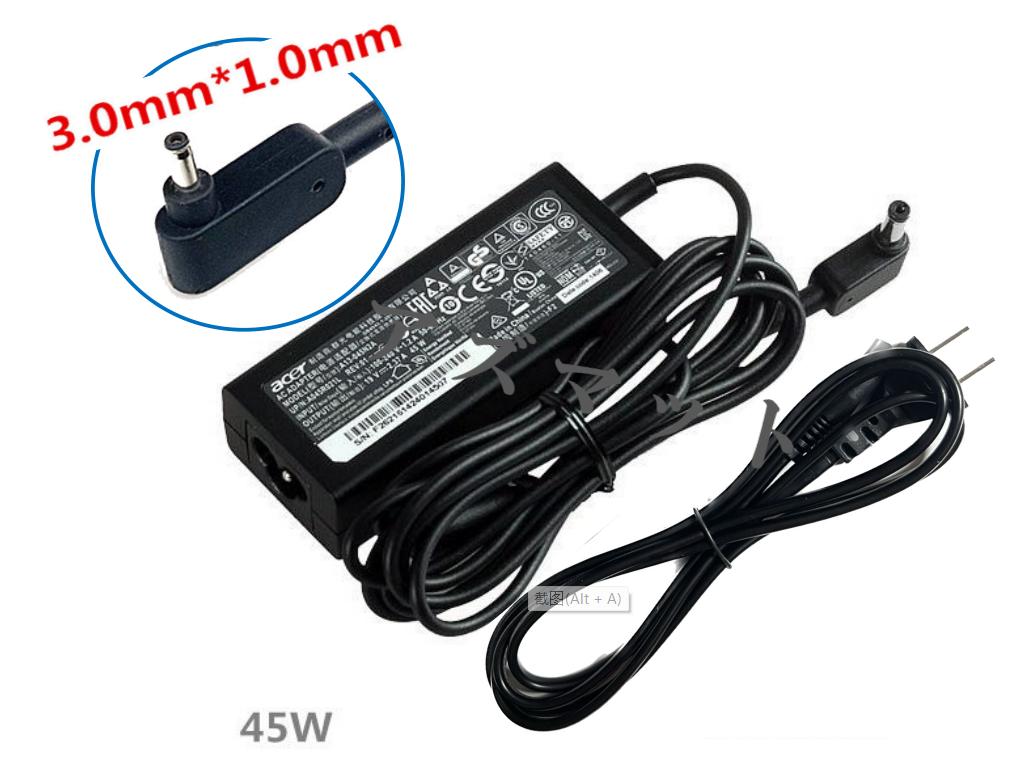 新品 純正Acer 19V2.37A PA-1450-26 A13-045N2A ADP-45HE 45W 外径3.0mm x1.0mm 電源 Aspire One Cloudbook 11 AO1-131 11 AO1-131M 11 AO1-431 Aspire R13 R7-371T R14 R5-471T Aspire Switch 11 SW5-173 12 SW5-271 Aspire V3-331 V3-372 MS2392 A515-55 sf514-53T N17W3画像