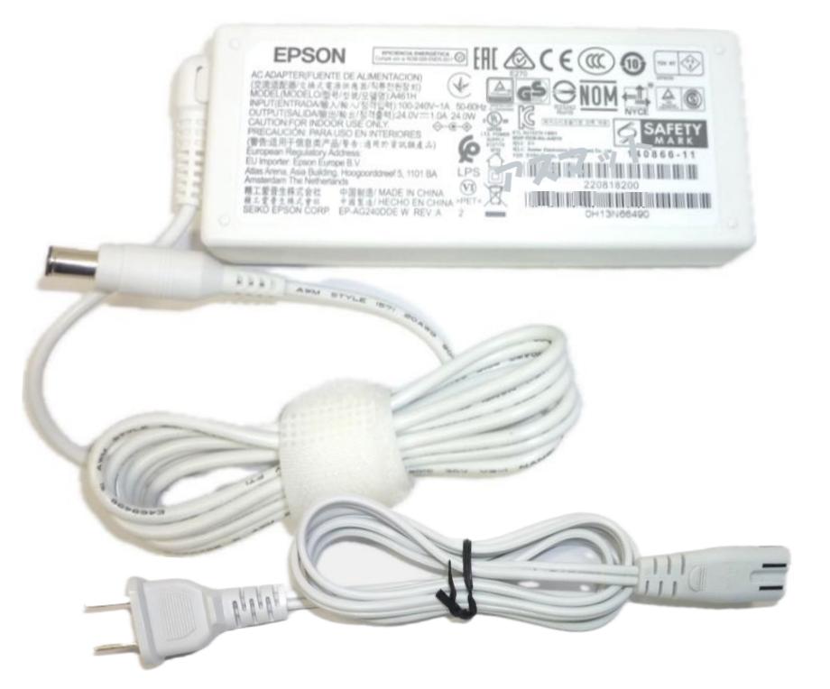 楽天市場】新品 純正品 EPSON/エプソン プリンター用 24V1A A461H ホワイト 白ACアダプタ PX-S05W PX-S05B  PX-S06 B581A カラリオミー PF-71 GT-X980 GT-X830 GT-X820 DS-570w  DS-530携帯インクジェットプリンタ A221E A462E A461H A471H A472Eなど対応 : アズマット楽天 ...