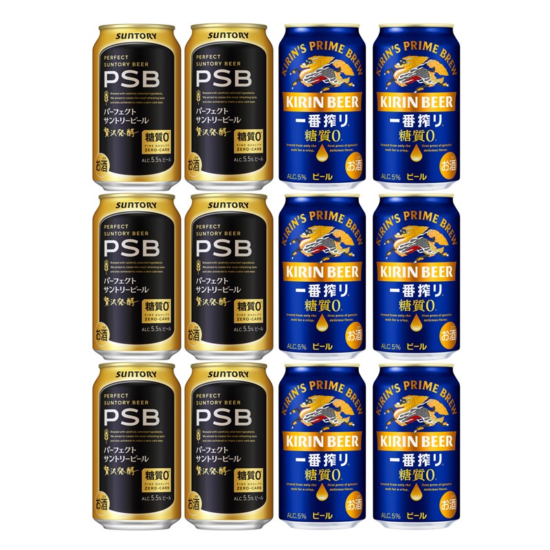 楽天市場】キリン・サントリー 糖質ゼロビール 飲みくらべ（一番
