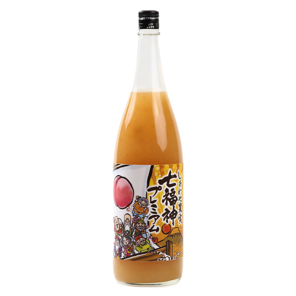 しあわせ果実 七福神プレミアム もも 1800ml/北のさくら/フルーツリキュール/モモ/ピーチ/一升瓶/1.8リットル 母の日  ワインスクエアー・アズマヅル