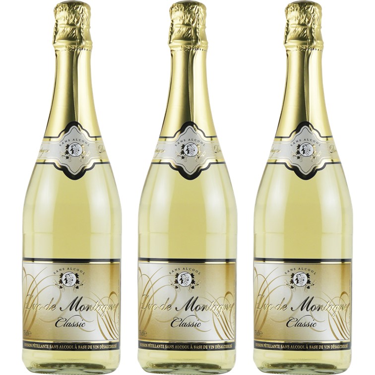 【送料無料（沖縄県は別途）！】 デュク・ドゥ・モンターニュ 750ml 3本セット /ノンアルコールワイン ベルギー 脱アルコール スパークリング 泡 デュック デュク ド モンターニュ 時短 自粛 アルコール提供