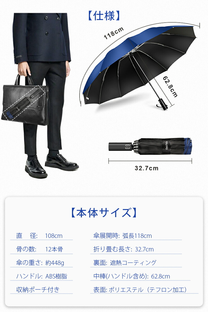 48H限定！クーポンで2,080円【楽天1位】 折りたたみ傘 日傘 12本骨