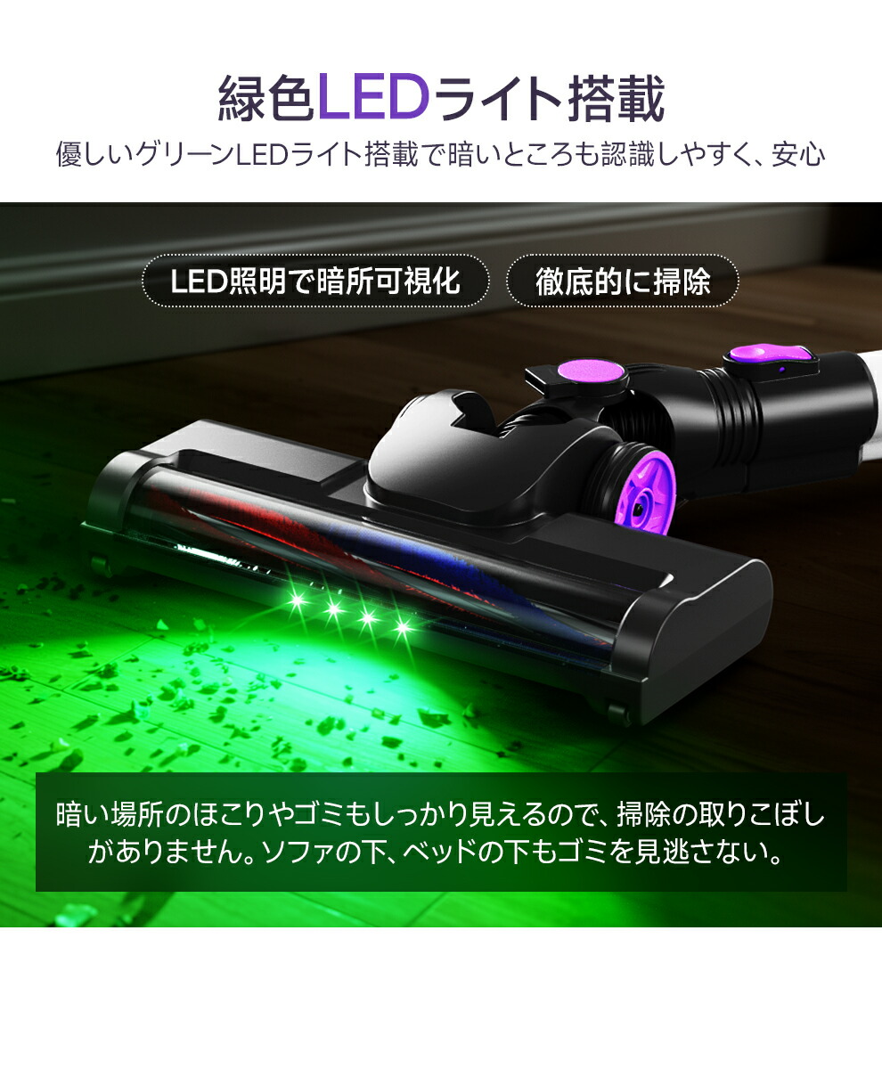 新品未使用⭐️LEDスティッククリーナー 75Kpa 楽天ランキング第1位商品 クーポンで11,980円【楽天1位☆史上初曲がる掃除機】 掃除機