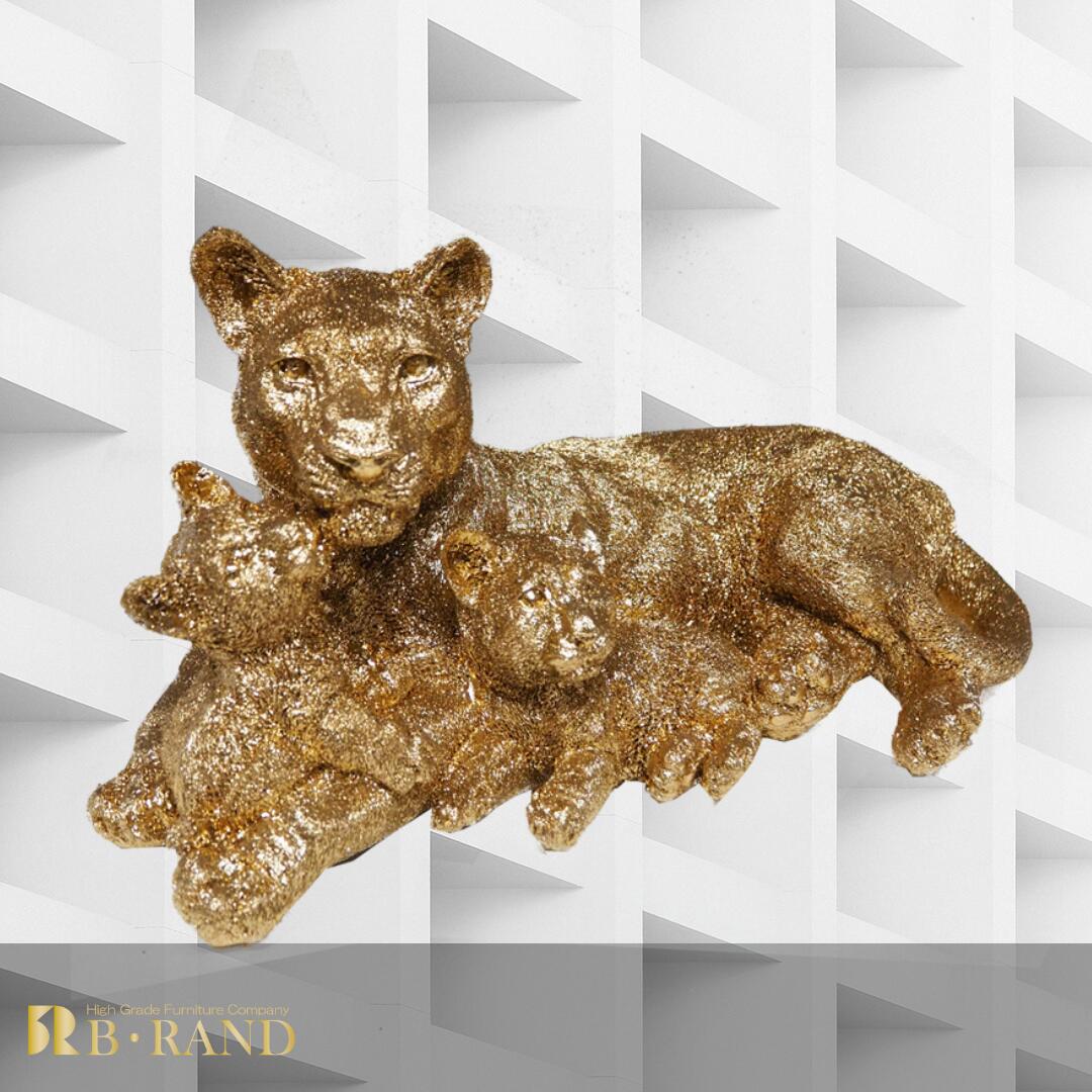 楽天市場】ライオン キラキラ シルバー ゴールド オブジェ