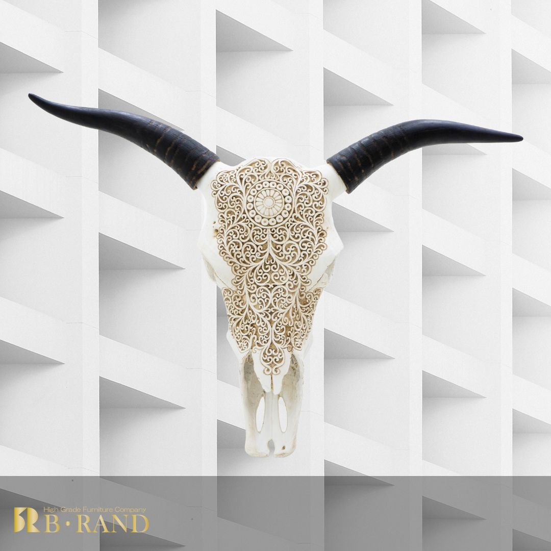 楽天市場】壁掛けオブジェ ロングホーン ブル スカル ヘッド オブジェ
