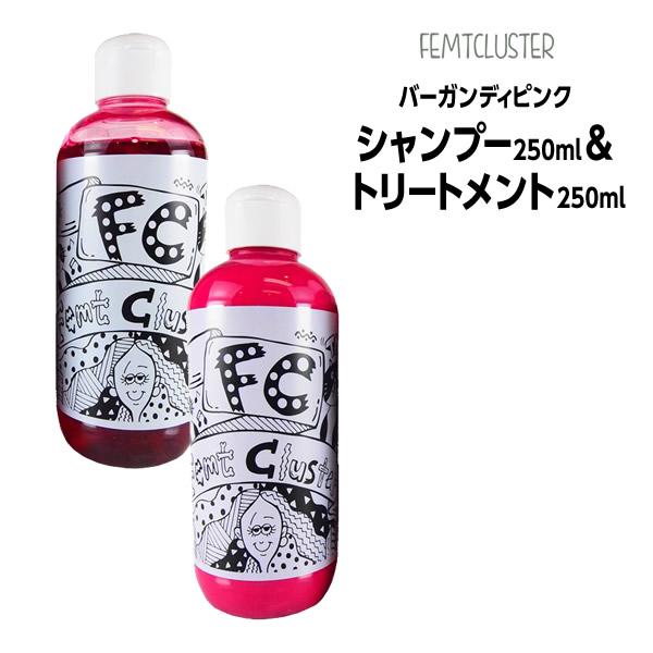 楽天市場 送料無料 Fcカラーキープ バーガンディピンク シャンプー250ml トリートメント250ml フェムトクラスター ビューティatla