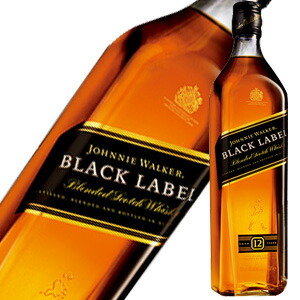 楽天市場】ジョニーウォーカーブラックラベル12年リッターボトル 1L